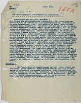 Akte Nr. 15. Dokumente [des Reichskommissars für die Überwachung der öffentlichen Ordnung]*: Geheime Meldung vom 6. März 1925 über die Vorbereitungen eines Massenstreiks in Deutschland, über die Arbeit des Westeuropäischen Sekretariats des EKKI, des 