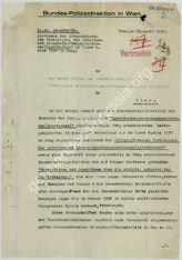 Akte Nr. 133. Dossier des Gestapa Berlin: „Komintern. Beih. Rote-Sport-Internationale“: Informationen über die Konferenz der Sport-Intern in Prag, März 1936.  Originale und Kopien 