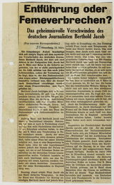 Дело 416. Вырезки из периодических изданий о методах работы гестапо, о политических процессах в Германии и другие материалы