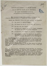 Akte Nr. 403.  Weisungen der französischen Sektion des EKKI der Komintern für die KPF.  Fotokopie der Maschinenschriftlich