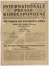 Akte Nr. 28. Dokumente [des Reichskommissars für die Überwachung der öffentlichen Ordnung]* zum VII. erweiterten Plenum des EKKI